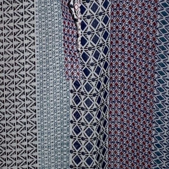 Anthropologie Ro & De XS Sheer Blouse Long Sleeve Gray Blue Boho Casual Top - Picture 8 of 12